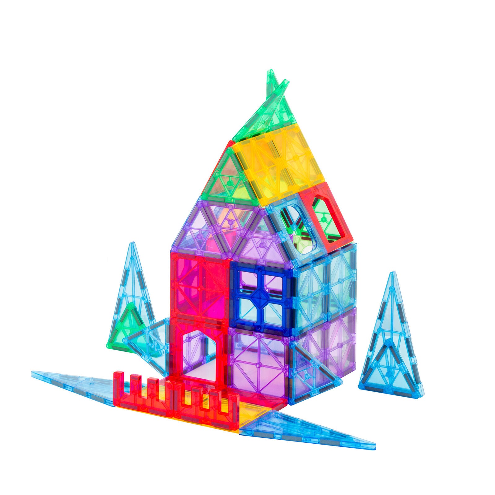 48 Pcs non-toxic STEM Educational, Durable Magnetic Tiles/Puzzle with Storage Bag Main image