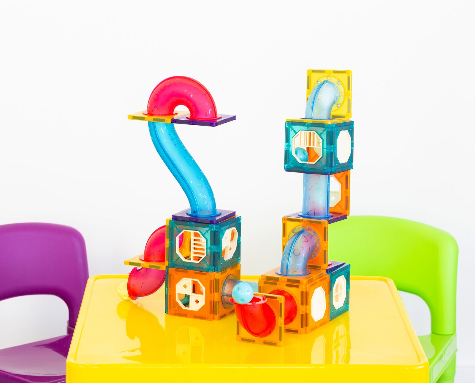 88 Pcs non-toxic STEM Educational, Durable Magnetic Tiles/Puzzle with Storage Bag Secondary image